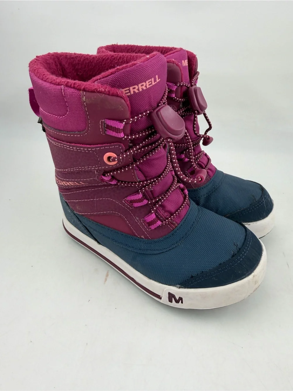 Merrell Unisex Snow Bank 2.0 -SZ 10 M- Waterproof Berry Navy Winter Boots